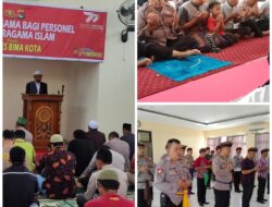 Polres Bima Kota Doa Bersama Lintas Agama, Kenang Hari Lahir Korps Bhayangkara 77 Tahun Silam