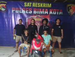 Tim Opsnal Sat Reskrim Polres Bima Kota Ringkus  Spesialis Rampok Sepeda Motor yang Beraksi di Puncak Jatiwangi