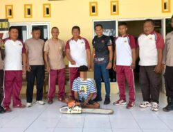 Polsek Rastim Kembali Amankan Seorang Kompolotan Pencuri Mesin Pemotong Kayu