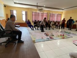 Jelang Pemilu, Polres Bima Kota Gelar Simulasi Tactical Floor Game Sispam Pengamanan