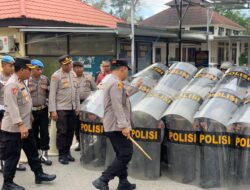 Siap Amankan Pemilu, Polres Bima Kota Simulasi Sispam Mako
