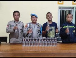 Polsek Rastim Terus Bergerak Berantas Jual Edar Miras, Belasan Botol Arak Bali Disita dari Penjualnya