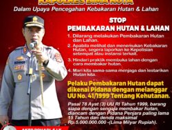 Warning Kapolres Bima Kota “Stop Bakar Hutan dan Lahan”