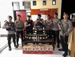 4 Dus Bir Bintang Disita Ton 2 Dalmas Polres Bima Kota, Saat Razia Jual Edar Miras