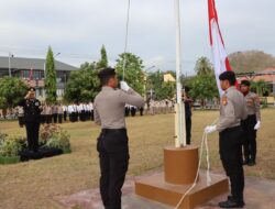 Kapolres Bima Kota Pimpin Upacara Peringatan Proklamasi Kemerdekaan ke-78 Republik Indonesia di Lingkup Polres Bima Kota