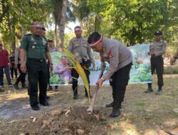 Tangkal Dampak Cuaca Ekstrim, Polres Bima Kota Aksi Tanam 1.200 Pohon