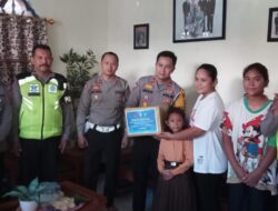 Spirit Hari Jadi Lantas ke-68, Polres Bima Kota Anjangsana di Kediaman Purnawirawan