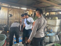 Operasi dan Razia Jual Edar Miras, Ton 1 Dalmas Polres Bima Kota Sita Puluhan Botol Arak Bali