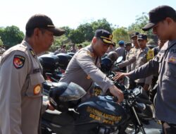 Kapolres Bima Kota Pimpin Apel Gelar Kelengkapan Kendaraan Dinas dan Almatsus dalam Rangka Kesipan Pengamanan Pemilu 2024