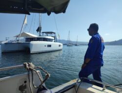 Satpolairud Polres Bima Kota Kawal Keamanan Pantai Lawata Selama Sail To Indonesia International Yacht Rally