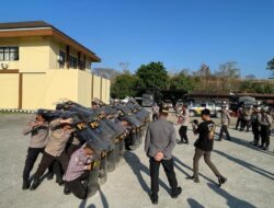 Polres Bima Kota Menggelar Latihan Dalmas untuk Menghadapi Pemilu 2024