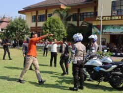 Simulasi Pengamanan Kota (Sispamkota) Dilaksanakan oleh Polres Bima Kota