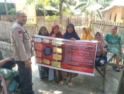Polsek Monta Bentangkan Spanduk dan Tatap Muka, Laksanakan Sosialisasi Pencegahan TPPO