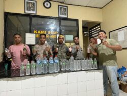 Menjamin Keamanan Wilayah, Polsek Bolo Amankan Puluhan Botol Miras Berbagai Jenis