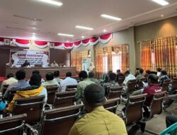 Kapolres Bima di Wakili Wakapolres Menghadiri  Rakor Pasca Penetapan DCT  di Aula Kantor Bupati Bima