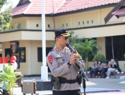 Pimpin  Apel Pengecekan Personel Operasi Mantap Brata Rinjani 2023-2024 ini Pesan Kapolres Bima