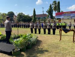 Kapolres Bima Kota Pimpin Upacara Serah Terima Jabatan Kabag SDM, Kapolsek Rasanae Barat, Kasat Samapta, dan Kapolsek Wawo