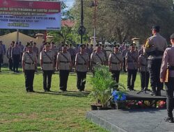 Kapolres Bima AKBP Hariyanto, SH., SIK., Pimpin Upacara Sertijab Wakapolres dan Sejumlah Perwira Polres Bima