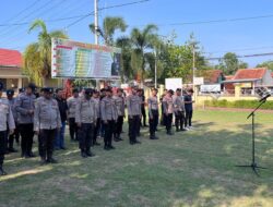 Kasatgas Banops OMB Polres Bima Pimpin Apel dan Cek Kesiapan Personel Operasi Mantap Brata 2023-2024