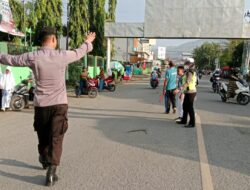 Personel Polres Bima Kota Gencar Lakukan Kegiatan Rawan Pagi untuk Antisipasi Kemacetan dan Pengaturan Lalu Lintas