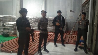 Polres Bima Kota Memperkuat Pengamanan Gudang Logistik KPU Menjelang Pemilu 2024