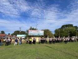 Pimpin Apel Persiapan OMB, Karendal OPS Polres Bima Tekankan Personel Jaga Netralitas