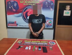Tim Opsnal Polsek Rasana’e Barat Polres Bima Kota Berhasil Tangkap Dugaan Pengedar Narkotika Jenis Shabu di Kelurahan Dara