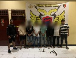 “Patroli KRYD” Satuan Reskrim Polres Bima, Amankan Enam  Remaja Pemilik Panah, Sajam dan Miras