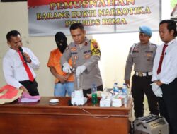 Polres Bima Musnahkan Barang Bukti Narkotika Jenis Shabu dengan Netto 38,36 Gram
