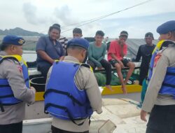 Pastikan Perairan Teluk Bima Menjelang Pemilu  2024 Aman, Sat Polairud Polres Bima Laksanakan Patroli Dialogis