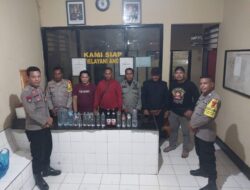 Patroli dan Razia Cipkon, Polsek Bolo Amankan Puluhan Botol Miras Berbagai Jenis