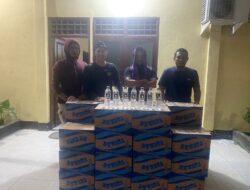 Sat Resnarkoba Polres Bima, Gagalkan Penyelundupan 650 Botol Miras Jenis Arak Dari Pulau Dewata Bali