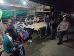 Kasat Binmas Polres Bima Kota Sosialisasi Kamtibmas dan Himbau Pemilu Damai di Oimbo, Rasanae Timur