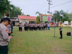 Pimpin  Apel Satgas OMB, Kapolres Bima Ingatkan Personel Laksanakan Ibadah dan Jaga Netralitas