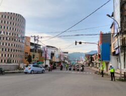 Personel Sat Lantas Polres Bima Kota Antisipasi Kemacetan dengan Kegiatan Rawan Pagi