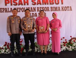 Pucuk Pimpinan Polres Bima Kota Berganti, AKBP Rohadi-AKBP Yudha Pranata Pisah Sambut