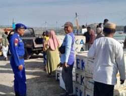 Patroli Rutin Polair Polres Bima Kota Himbau Nelayan dan Buruh Pelabuhan Sape