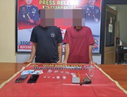 Kantongi Lima Klip Sabu, Dua Warga Kota Bima Disergap Tim Opsnal Sat Resnarkoba Polres Bima Kota
