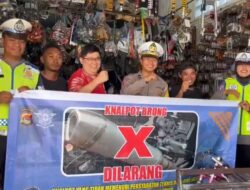 Satlantas Polres Bima Kota Gencar Sosialisasikan Larangan Knalpot Brong Menjelang Pemilu 2024