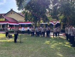 Pimpin Apel Persiapan OMB, Karendal OPS Polres Bima Ingatkan Personel Jaga Netralitas dan Jaga Kekompakan