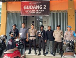 Satgas Preventif OMB Polres Bima Kota Polda NTB Patroli di Gudang Logistik KPU Menjelang Kampanye
