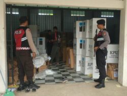 Satgas Preventif OMB Polres Bima, Tingkatkan  Keamanan Dengan Patroli di Kantor KPU dan Gudang Logistik KPU