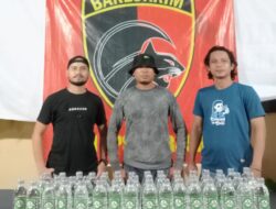 Puluhan Botol Arak Bali Disita dan Dihentikan Penjualannya oleh Tim Opsnal Polsek Rasbar Polres Bima Kota