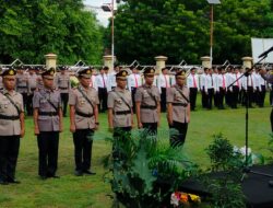 Kapolres Bima AKBP Eko Sutomo SIK., MIK., Pimpin Upacara Sertijab Lima Perwira  Lingkup Polres Bima