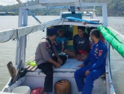 Jaga Harkamtibmas  Perairan Aman dan Kondusif Jelang Pemilu  2024, KP XXII -1019 Satpolairud Polres Bima Laksanakan Patroli Laut