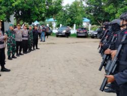 Kapolres Bima AKBP Eko Sutomo SIK.MIK. Pimpin Patroli Skala Besar Pengecekan Persiapan Pengamanan TPS