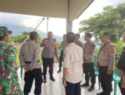 Kapolres Bima Kota Pantau Rekap Suara PPK di Kecamatan Lambitu Kabupaten Bima