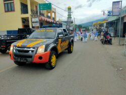 Polsek Sape Polres Bima Kota Kawal Kegiatan Pawai Menyambut Bulan Suci Ramadhan