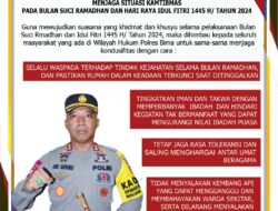 Jaga Kondusifitas di Bulan Ramadhan, Kapolres Bima AKBP Eko Sutomo SIK.,MIK. Keluarkan Himbauan