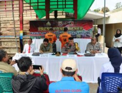 Kapolres Bima Pimpin Press Conference Pengungkapan Kasus Ilegal Logging